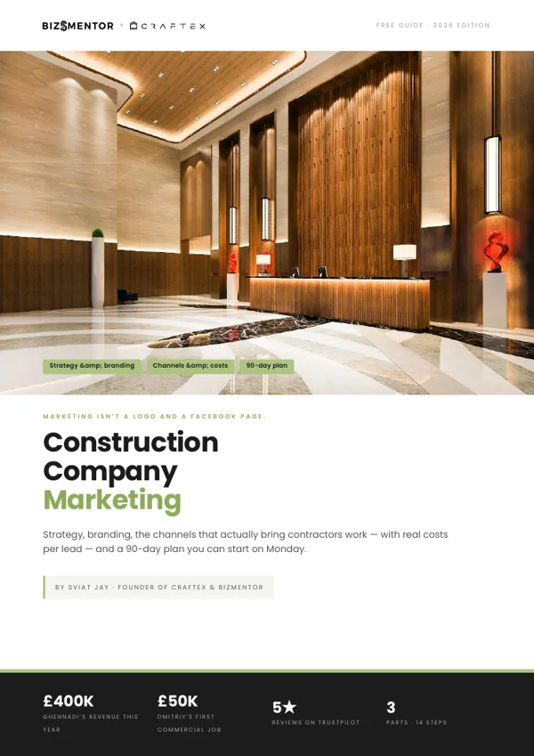 Construction Company Marketing Guide cover