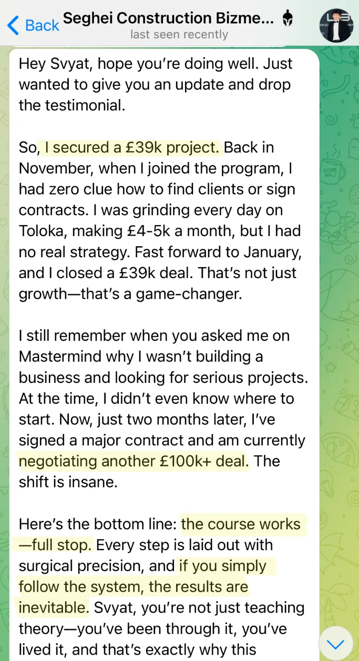 £39K in 2 months: Seghei: from Toloka at £4–5K/month to a £39K project.